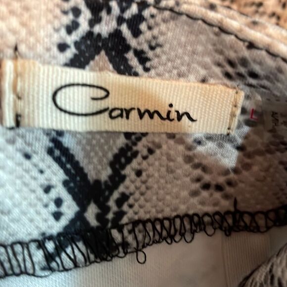 Carmin Women’s Snakeskin Print Mini Skirt Size L - Picture 3 of 5